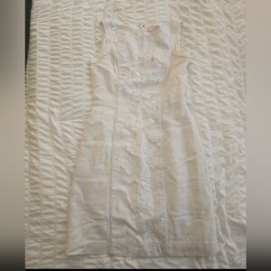 Lilly Pulitzer Ivory Lace Detail Shift Dress
